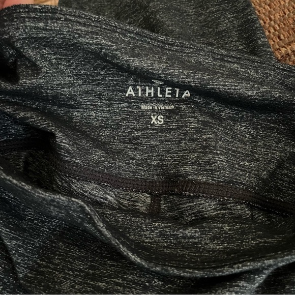 Athleta Odyssey Chaturanga Leggings Women's Size XS Heather Black Yoga Cropped - Picture 6 of 6